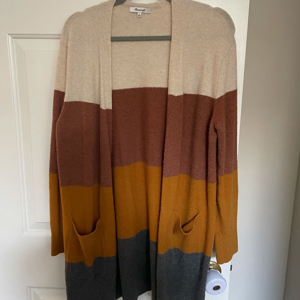 Madewell Color Block Kent Cardigan
